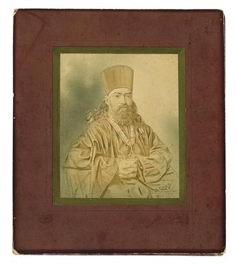 (RUSSIAN PHOTOS.) Yermakov, Dimitry. Pair of portraits of men, one in priestly garb.